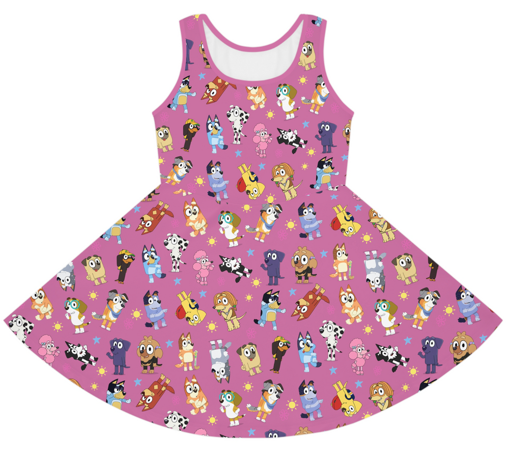 
            
                Load image into Gallery viewer, Summer FOR THE DOGS - The Bluey Bunch Girls Dress
            
        