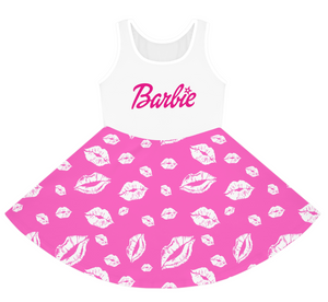 
            
                Load image into Gallery viewer, Let&amp;#39;s Go Barbie - Fun and Kisses - Girls Dress
            
        