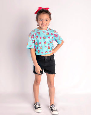 
            
                Load image into Gallery viewer, Dunkin Daisy Crop Top - Girls
            
        