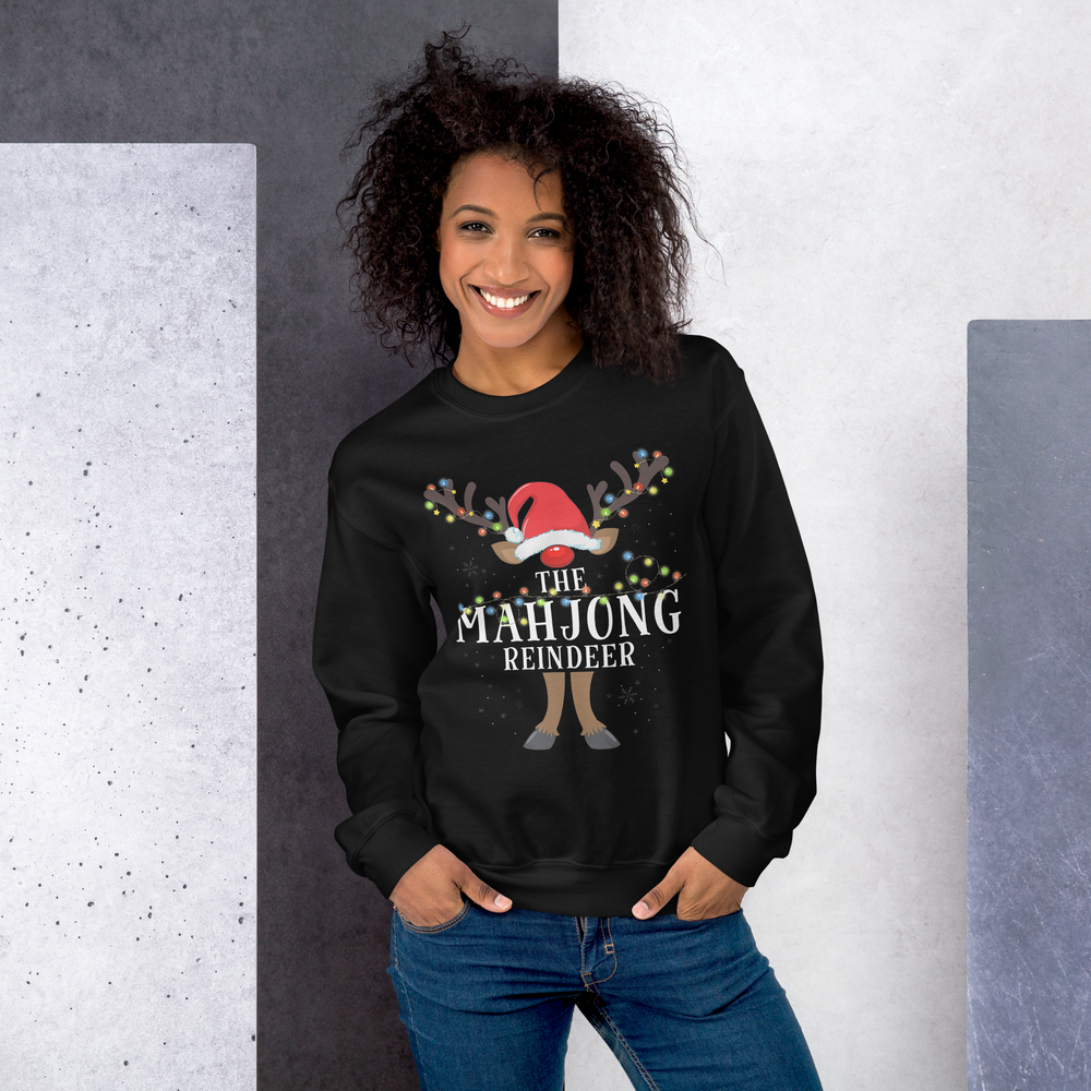 The Mahjong Reindeer Christmas Sweatshirt – Funny Holiday Game Night Top