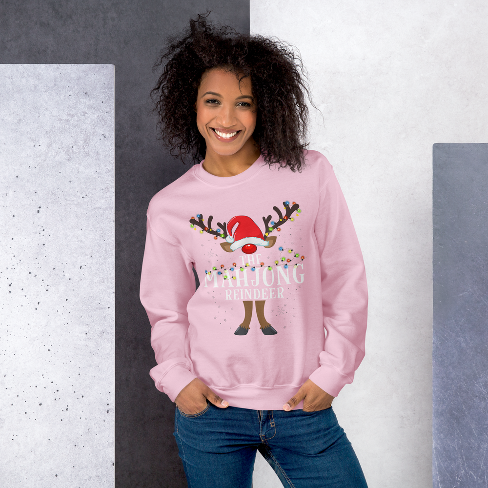 The Mahjong Reindeer Christmas Sweatshirt – Funny Holiday Game Night Top