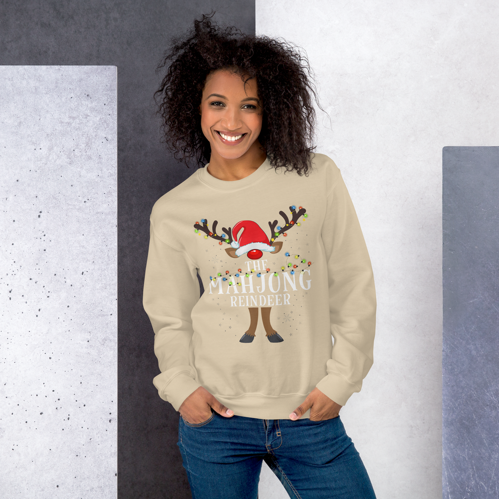 The Mahjong Reindeer Christmas Sweatshirt – Funny Holiday Game Night Top