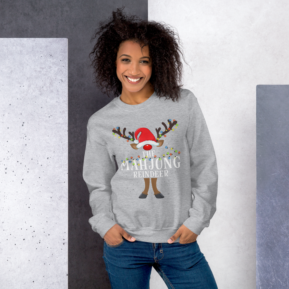 The Mahjong Reindeer Christmas Sweatshirt – Funny Holiday Game Night Top