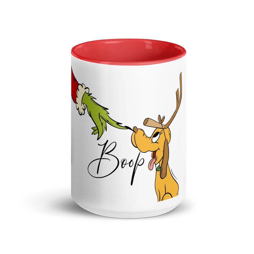 BOOP!! Its the Grinch + MAX!!! Mug with Red or Green Accent Colors