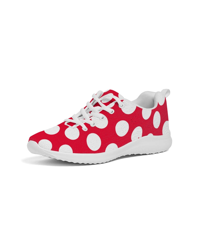 Red-White Polka Dots - Mouse Inspired Pattern Women's Athletic Shoe