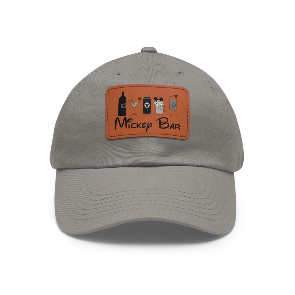 Here for the Drinks - MICKEY BAR - Men's Hat with Leather Patch