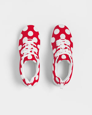Red-White Polka Dots - Mouse Inspired Pattern Women's Athletic Shoe