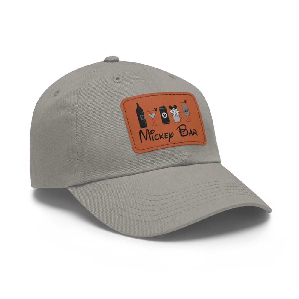 Here for the Drinks - MICKEY BAR - Men's Hat with Leather Patch