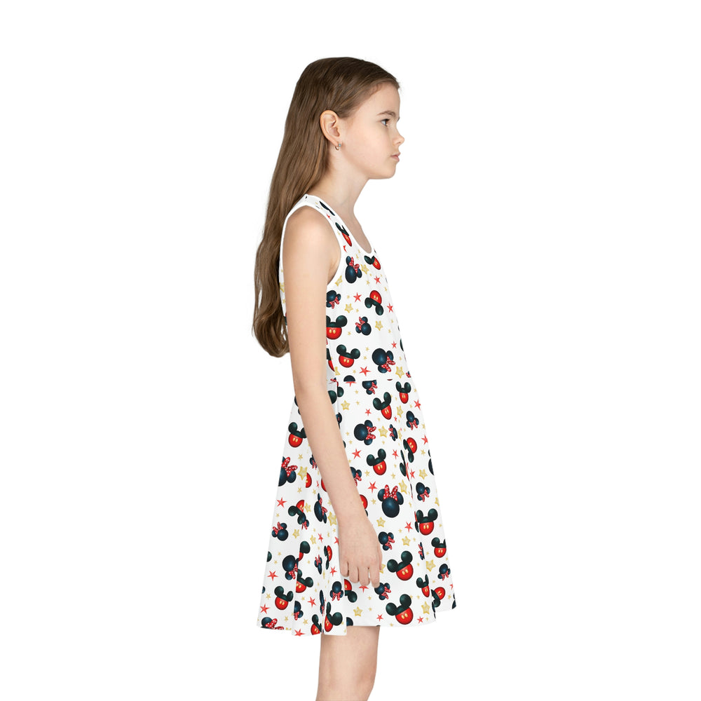 Mouse-tastic Watercolor Girls scoop neck dress
