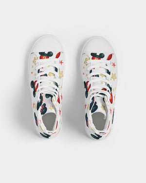 
            
                Load image into Gallery viewer, Mouse Face - Watercolor Women&amp;#39;s Hightop Canvas Shoe
            
        