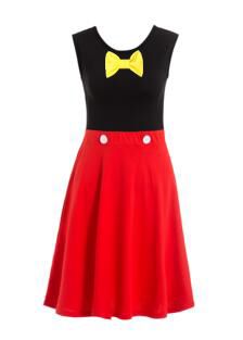 
            
                Load image into Gallery viewer, NEW LOOK!! Adult Mousey Dress with Yellow Bow
            
        