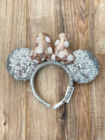 Silver and Gold Puffy Sequin Ears