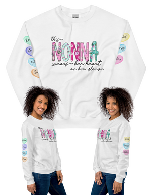 Personalized Valentine Sweatshirt - Mama, Mimi, Nonna, Nana, Gigi, Mamaw, DogMOM!!!