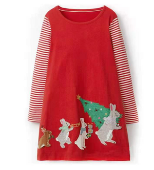
            
                Load image into Gallery viewer, Bunnies LOVE Christmas - Dress
            
        