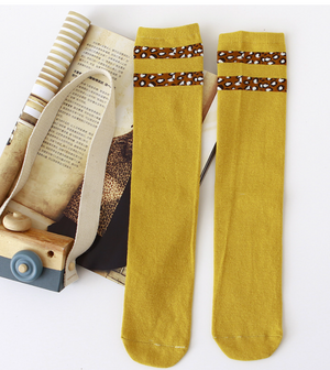 Slouch Knee-High Leopard Girls Socks