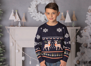 Boys Vintage Reindeer Sweater