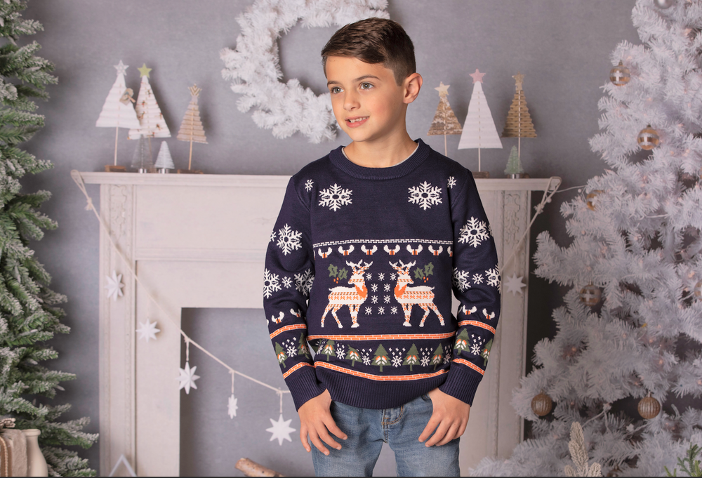 Boys Vintage Reindeer Sweater