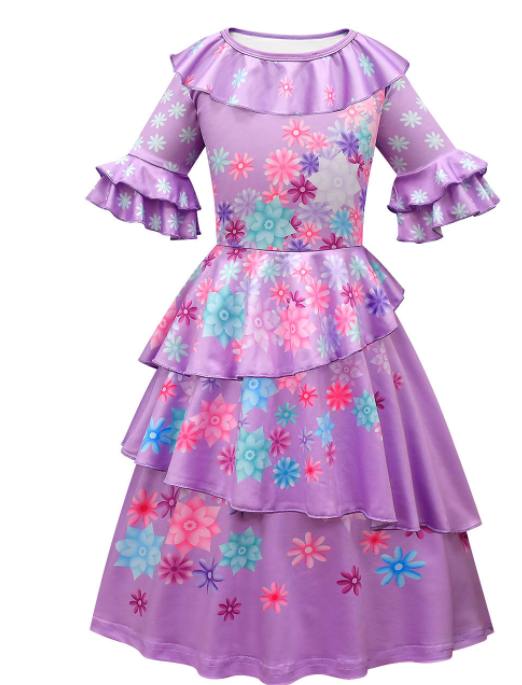 
            
                Load image into Gallery viewer, Gift of Blooming Flowers - Fluttered Madrigal Dress - Ultimate Princess (girls)
            
        