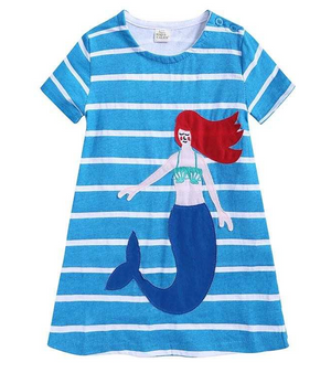 
            
                Load image into Gallery viewer, Girls Cotton Summer Lovin&amp;#39; Dresses! Mermaids and More
            
        