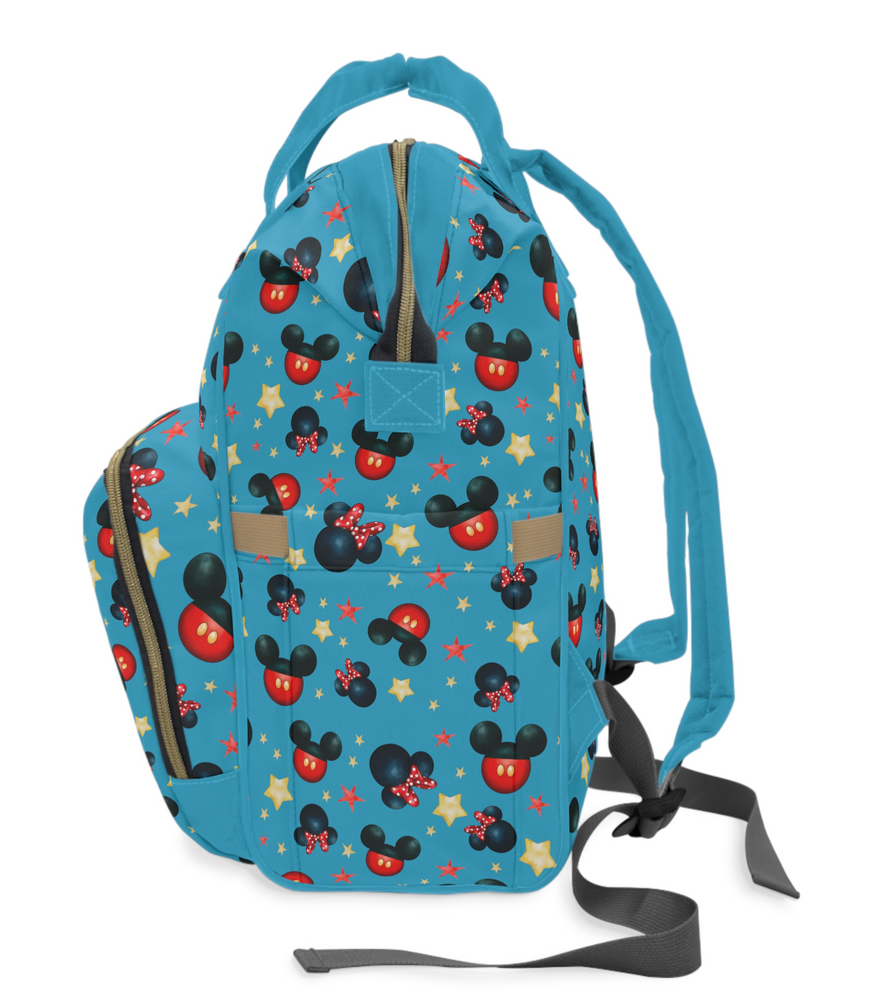 
            
                Load image into Gallery viewer, Canvas Backpack/Diaper Bag - Mouse Faces!!
            
        
