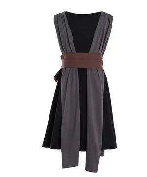 
            
                Load image into Gallery viewer, Star Rey costume The Rise Of Sky -  Rey Cosplay Costume Jedi - Girls Dress
            
        
