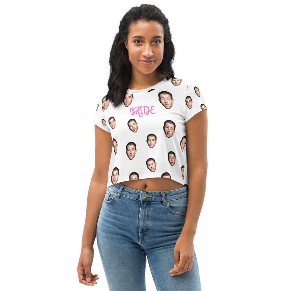 
            
                Load image into Gallery viewer, DIY Faces Crop Top T-shirt - Bachelorette Party - Fully Customizable
            
        
