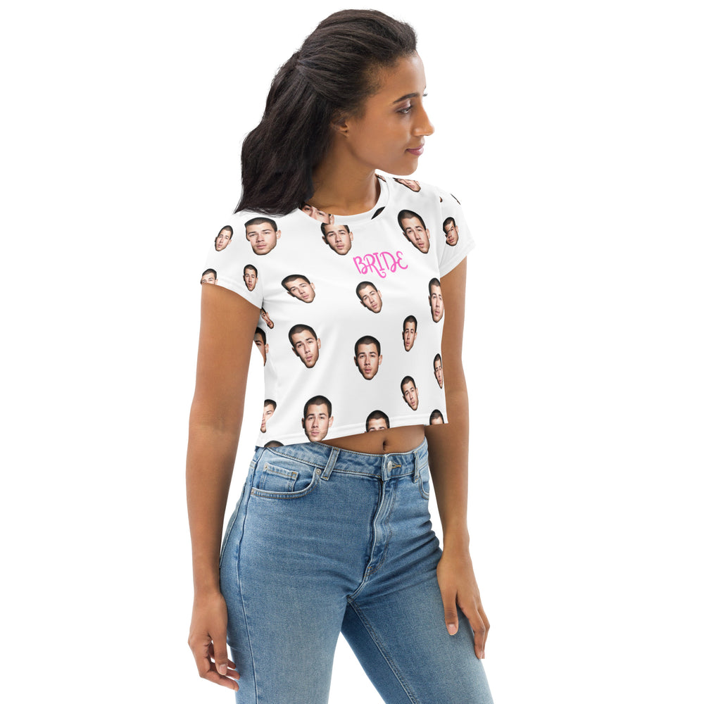 DIY Faces Crop Top T-shirt - Bachelorette Party - Fully Customizable