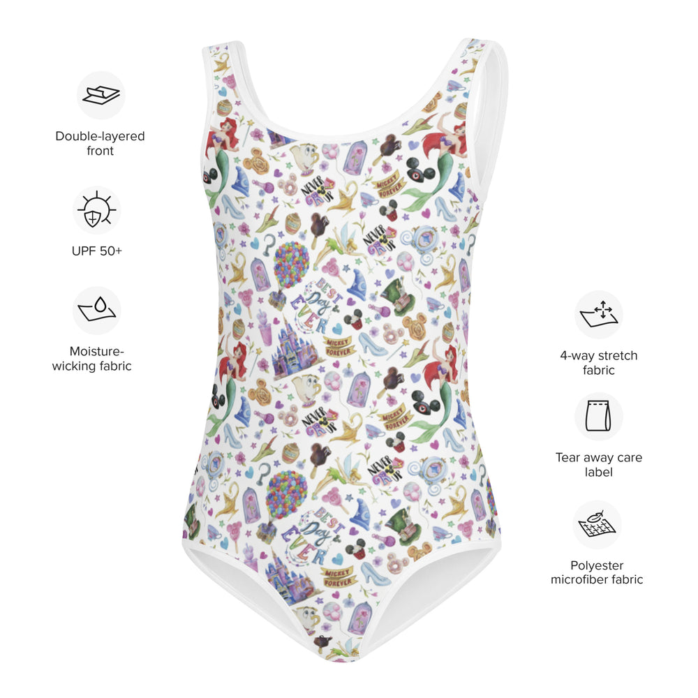 Best Day Ever!  Park Hoppin' Girls One-Piece Swimsuit