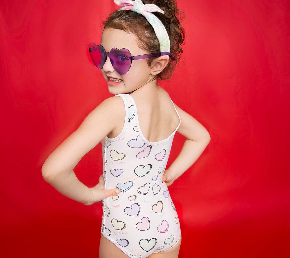 
            
                Load image into Gallery viewer, Candy Heart! All-Over Print Kids Swimsuit
            
        