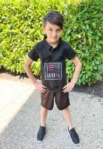 Galactic Dark Side - Boys Top with Cape