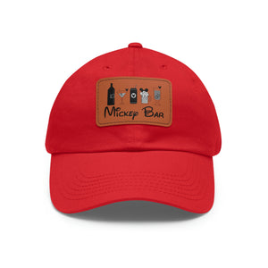 
            
                Load image into Gallery viewer, Here for the Drinks - MICKEY BAR - Men&amp;#39;s Hat with Leather Patch
            
        