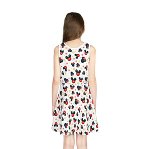Mouse-tastic Watercolor Girls scoop neck dress