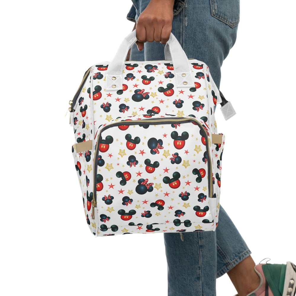 Canvas Backpack/Diaper Bag - Mouse Faces!!