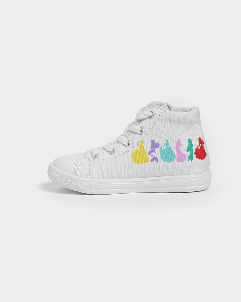 
            
                Load image into Gallery viewer, #PrincessSquad Sneakers Kids Hightop Canvas Shoe
            
        