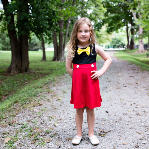 Red, Black and Bow Tie! Girls Dress