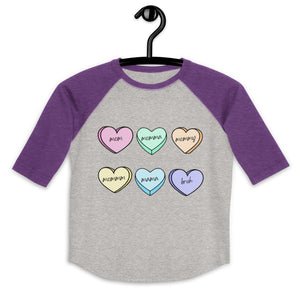 Youth Raglan Tee - Mom, Mommy, BRUH Valentines Shirt